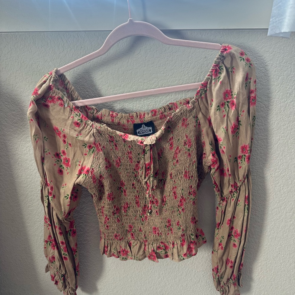 Floral Smocked Off-Shoulder Top